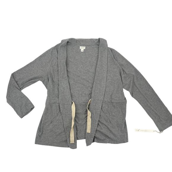 NWT Caslon Women's Open Cinch Waist Grey Wrap Size Large - Picture 3 of 10